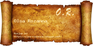 Olsa Rozanna névjegykártya